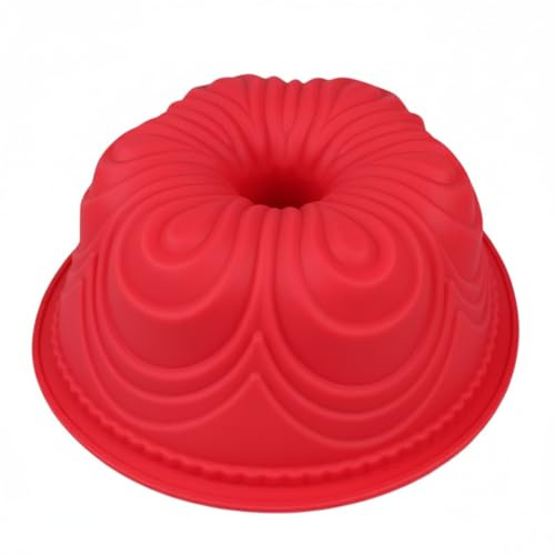 GMMH original silikonbakform blomma design 3 kulhink bakform kakform brödbakform fruktform röd