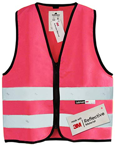 Salzmann Warnweste für Kinder mit Reißverschluss - 1-18 Jahre - Hergestellt mit 3M Reflektierendem Material