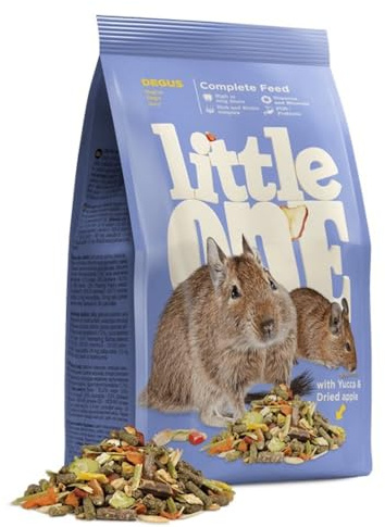 Little One Alleinfutter für Degus | 400 g | Reich an Langen Fasern und ohne süße Zutaten | Ausgewogene Ernährung | Enthält Heupellets, getrocknete Luzerne, Pastinake und Zucchini