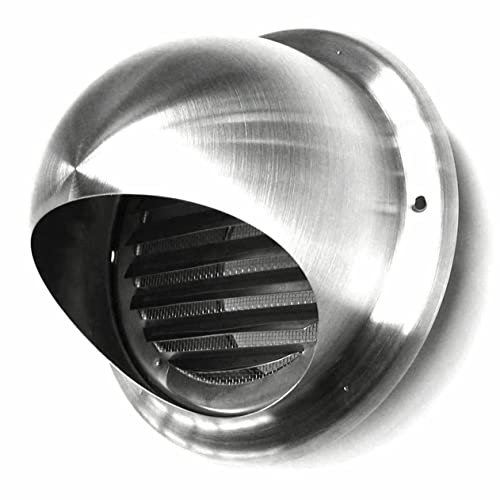 Acero Inox Rejillas Ventilación Rejilla Protectora Inclemencias Tiempo Campana Extractora Campana de Aire - Acero Inoxidable, Ø 125MM