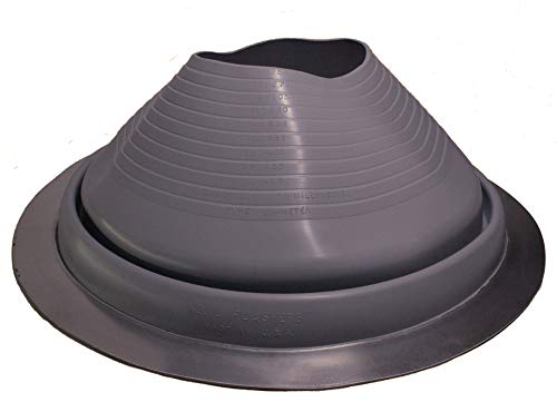 Flashers #9 graues EPDM-Dachrohr, rund, flexibel, Dachrohr, Metall, Dachrohre, blinkend, Rohrdurchmesser 25,4 cm bis 48,3 cm, 100 % hergestellt in den USA