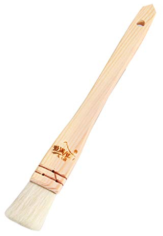 rongweiwang Mango de Madera Cepillo Recto del Borde Salsa de asado a la parilla Barbacoa brocha de pastelería Pan Pasteles petróleo Crema hilvanado Pincel - S