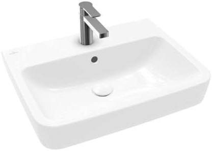 Villeroy & Boch O.Novo Waschtisch 60x46x17,5 cm Weiß - Moderner Keramik Waschtisch mit Wandmontage und Glänzender Oberfläche