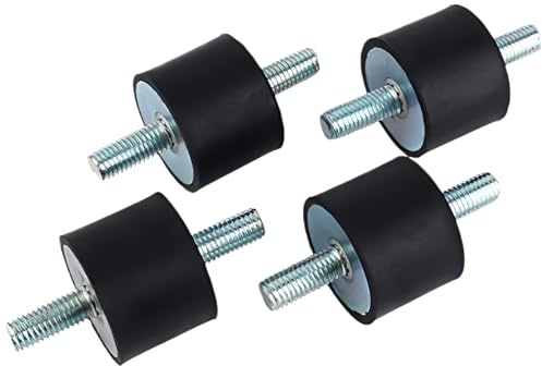 4 amortisseurs en caoutchouc M10x27, isolateurs en caoutchouc anti-vibration Fairedear, support d'amortisseur avec boulons filetés, filetage extérieur,blocage, pour voiture, bateau, bobines 40x30