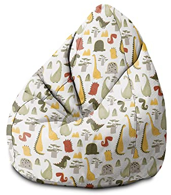DreamRoots Sitzsack Kinder mit füllung - Bodenkissen Kinder Sitzsack - Kinderzimmer 70 x 70 x 105 cm - Bean Bag Kinder - Bubibag - Kindersitzsack - Sitzkissen Boden