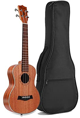 Ukulelenkoffer, 66 cm, wasserdicht, langlebig, gepolsterte Tasche mit verstellbaren Gurten für Tenor (66 cm) | Für Tenor