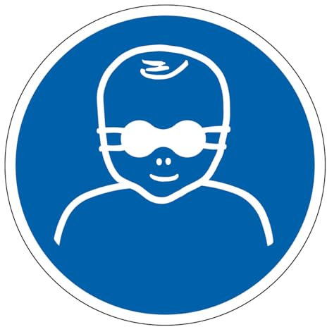 M025 - Opaquen Augenschutz für Kleinkinder Pflicht - Schild und Pflichtbeschilderung - Abmessungen nach Wahl- Norm ISO 7010