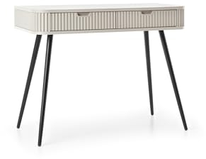 3E 3xE living.com Schminktisch, Kaschmir, Füße: Schwarz, D: L: 103 cm, H: 80 cm, T: 49 cm