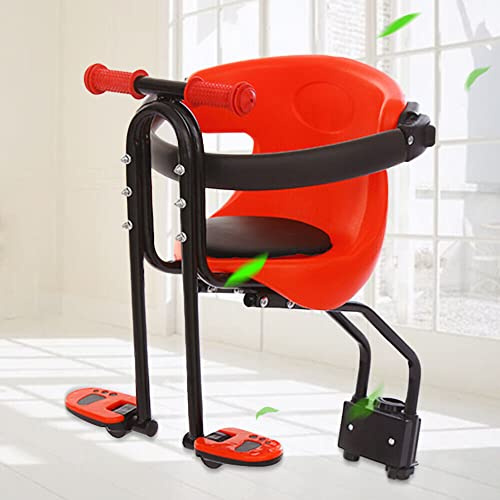 SAUADY Fahrradsitz Kindersitz mit Handrail Pedal Fahrrad Sicherheits Halterung Baby Fahrrad Sitz Vorne Kindersattel Pedalen bis zu 30kg für Mountainbikes Citybikes Falträder