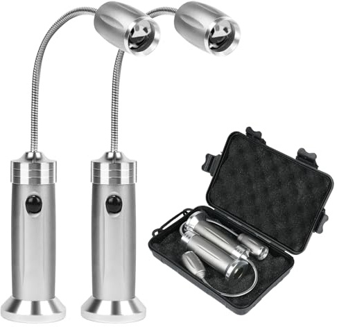 AMFUN Grill Licht, 2 Stück Magnetische Grilllampe, Outdoor Grill Lichter, BBQ Licht Set, 360 Grad Drehwinkel, Grill Lichter BBQ Zubehör für Barbecue Picknick Outdoor mit Aufbewahrungsbox, Grilllicht