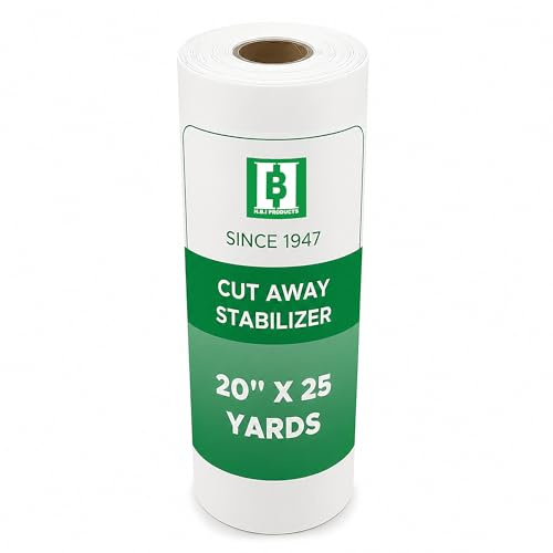 H.B.I. Products - Stabilizzatore per ricamo tagliato, rotolo da 50,8 cm x 25 m, 70,9 g, per ricamo a macchina