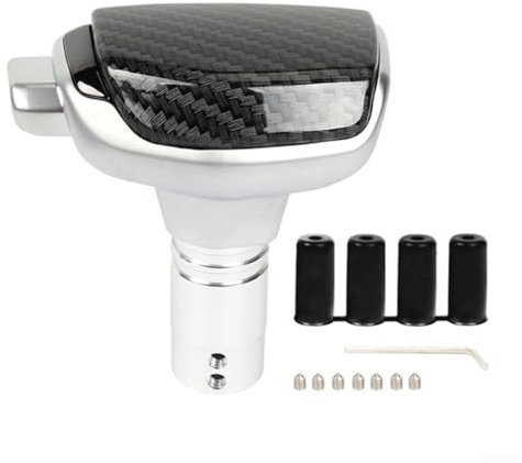 Zilimontt palanca de palanca de marchas de transmisión automática, perilla de cambio automático, accesorios de coche (carbono)