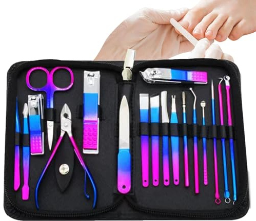 Kit Cortaúñas Set Para Cortar Uñas De Pies, Herramientas Para Y Estuche De | Set Manicura Acero Inoxidable Para Viajes Al Aire Libre, Hombres, Mujeres, Familia Y Amigos