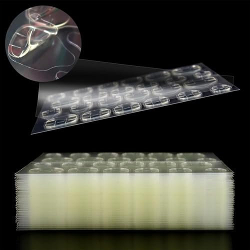840 Pezzi Adesivo per Colla per Unghie a Doppio Lato, 35 Fogli Biadesivo per Unghie, Colla Adesiva per Unghie Trasparente, Gelatina Adesivo per Saloni Unghie Finte Nail Art