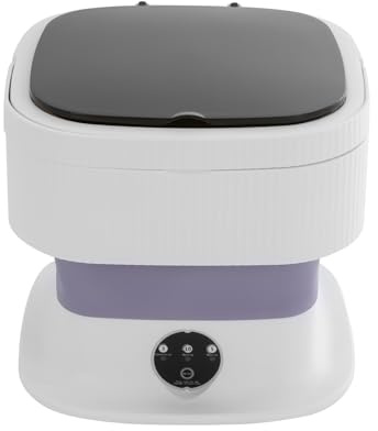 Lavatrice pieghevole mini portatile, portatile, portatile, da viaggio, portatile, portatile, piccola con centrifuga, piccola, da viaggio, pieghevole, da campeggio, da 10 l, 40 W