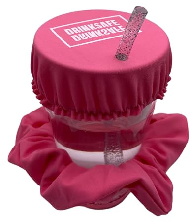 Coletero antidrogas protector de bebidas – Protector de bebidas reutilizable para fiestas universitarias, bares y festivales – Protección lavable contra el pinchazo de bebidas para mujeres – Accesorio