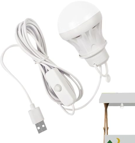 Qutalmi Bombilla USB, bombilla LED | Bulbos de inicio - Lámpara de garaje portátil de linterna de campamento de 5V USB para botes de pesca al aire libre e interiores