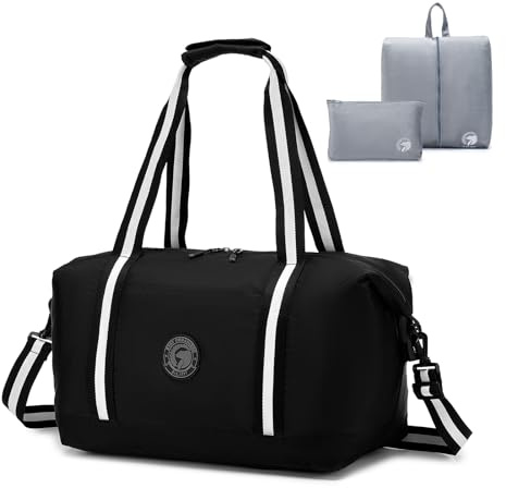 SPAHER Sac de Voyage Cabine Avion Bagage Cabine 40x30x20 Wizzair Transavia Sac de Sport Weekend Maternité Piscine Femme Homme Imperméable 25L Bagage a Main avec Trousse de Maquillage