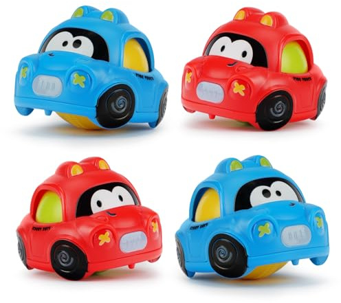 4 Pack Inertial Push Pull Car Toys for Baby Boy Girl | Birthday Gift for Kids, Baby Car Toys, Vehicle for Kids, Birthday Gifts for Boys Girl