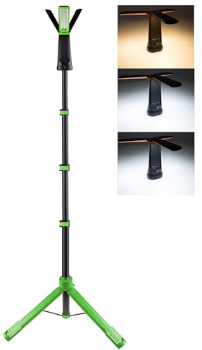 ChiliTec LED Baustrahler mit Stativ Akku 30W 2700 Lumen | 9000mAh Akku, Teleskopstativ 77-200cm Höhe, Arbeitsleuchte