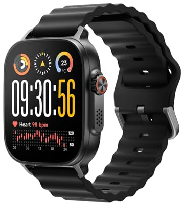 realme Watch 5, Smartwatch mit 1,97 Zoll AMOLED-Display, Bluetooth-Anrufe, Akkulaufzeit 14 Tage, Wasserbeständigkeit IP68, Schrittzähler/Herzfrequenz/Schlaf, 110+ Fitness-Modus, NFC, Schwarz