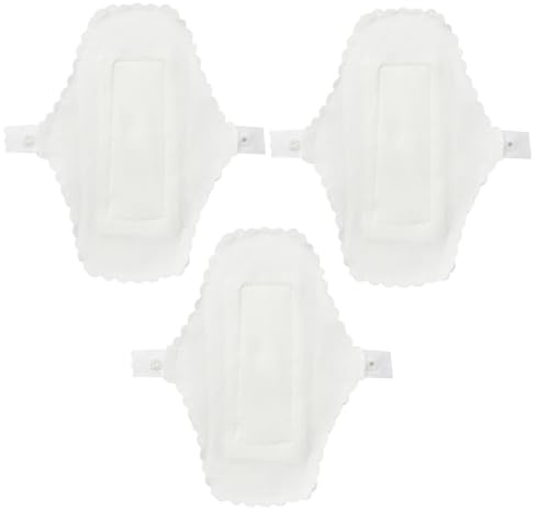 SOPOTUTU 3 Stück Teiliges Waschbare Wasserdichte Stoffbinden Wiederverwendbare Menstruationsunterlagen mit Knopfverschluss Atmungsaktiv und Weich für Reisen und Täglichen Gebrauch