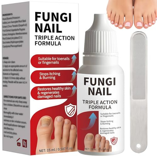 Fungal Nail Treatment Extra Strong,Nail Fungus Treatment for Toenail Toenail Fungus Treatment Nail Repair Growth Treatment for Thick,Discolored,Brittle Nails, Safe and Gentle Includes File(15ML)