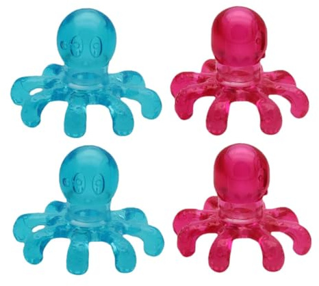 Yardwe Masseur de Tête Professionnel Araignée 4 Pièces Plastique Léger Antidérapant Portable pour Massage Profond Cuir Chevelu Usage Domestique Relaxation et Bien-