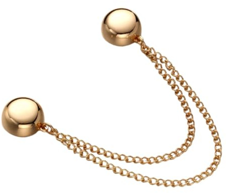 Épingle Magnétique pour Châle, Or, Métal, Fermoir à Chaîne | Boucles Magnétiques pour Vêtements, Aimants pour Hijab, Usage Casual et Événements Formels