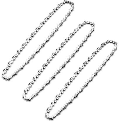 3Pcs 14 Inch Chainsaw Chain, 3/8 LP .050 Gauge 52 Drive Links,Replacement Chains Fits Husqvarna, Craftsman, Echo, Poulan, Ryobi and More, 14 Saw Chain for Chainsaws (14-52DL-3/8 LP-.050-3pcs)