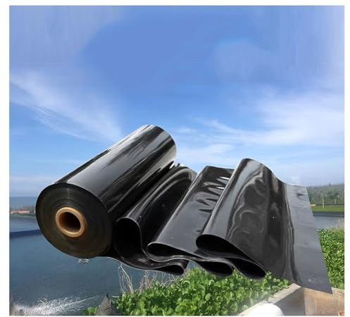 Bâche de bassin d'extérieur robuste - 2 x 20 m - Membrane en polyéthylène imperméable pour jardin - Bâche flexible pour fontaines et cascades - Barrière de vapeur durable