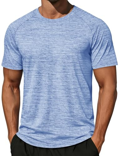 MAGCOMSEN Men's Running Gym T-Shirts Quick Dry Summer Sports Training Tops | Summer Lightweight Top, Short Sleeve Activewear T-Shirt, Workout, Running, Gym, Outdoors, Jogging, Fishing, Walking