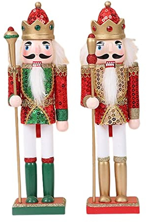 Fxzqgnh Schiaccianoci Pupazzo Soldato Legno Decorazione Tavolo Scultura Ornamentale con Dettagli Dipinti a Mano Durevole Adatta per Feste Collezione Regali