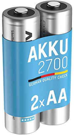 ANSMANN Mignon AA Tipo 2700mAh Batteria Ricaricabile ad Alta Capacita 2x Mignon AA NiMH HR6