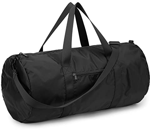 Vorspack Small Duffel Bag 20 Inches Foldable Gym Bag for Men Women Duffle Bag Lightweight with Inner Pocket for Travel Sports - Black