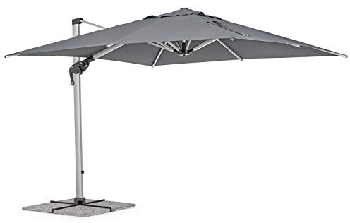 ESTOSA - Ombrellone Da Giardino Modello Rimini Con Braccio Laterale In Alluminio, Telo Da 250gr E Rotazione Palo 360 Gradi, per Piscina esterna Giardino Terrazzato