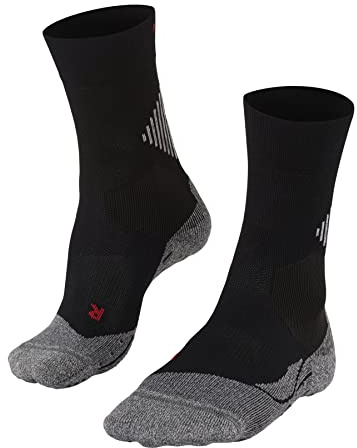 FALKE Unisex Socken 4 GRIP U So Funktionsmaterial für maximalen Speed 1 Paar, Schwarz Black 3019, 46-48