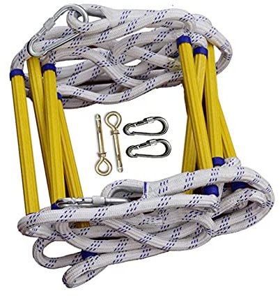 ZXCVBAS Rettungsseilleiter,Strickleiter,Rettungsleiter,Sicherheitsleiter,Notrettungsleiter,Feuerleiter,Flammbeständige Sicherheitsseilleiter - Schnell Zu Installieren Einfach De,4m/13.12ft
