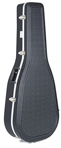 Fame ABS Deluxe Case, Westerngitarre Hartschalenkoffer, Wetterfest, Abschließbar, Plüsch-Innenfutter, Zubehörfach, Schutz für Dreadnought und Grand Auditorium Modelle