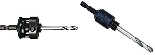 Starrett 14-30mm Quick Hitch Screw Thread Hex Shank Arbor & AY1451 A4 Hole Saws Arbor - Carbon Steel, Compatible with Wood, Metal, Plastic
