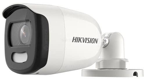 Hikvision Telecamera analogica HD da 5 MP, obiettivo da 2,8 mm, luce intelligente da 20 m, ColoVu, PoC DS-2CE10HFT-E-2,8 mm
