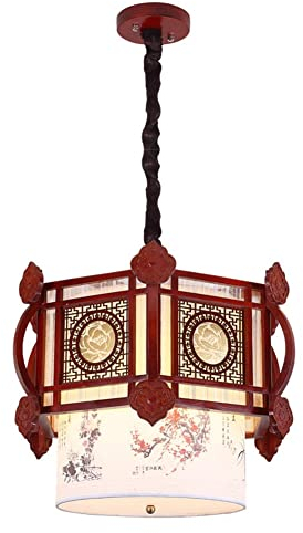 Modern Pendelleuchte Farmhouse Massivholz Kronleuchter, chinesische Pendellampe, rustikale antike hängende hängende hängende Licht, Hängeberdecke Abtropfen -Lampe for Kücheninsel Eingangsanlagen Dekor