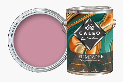 Caleo Color Lehmfarbe HIMBEERE 0,15 Liter - ökologische Wandfarbe für Wohnzimmer und Co. - hoch deckend, tropffrei, geruchsneutral