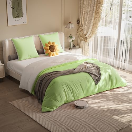 BLSYHDH Parure de Lit 4 PièCes 160x200,Ensemble de Literie Housse de Couette 160x200 avec 1 Drap Housse et 1 Housse de Couette et 2 Taies D'Oreillers
