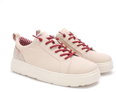 PITAS | SITGES | Zapatillas de Mujer | Náuticos Casual | Mocasines | Zapatos sin Cordones | Deportivas Casuales | Calzado de Walkinpitas | Beige 38