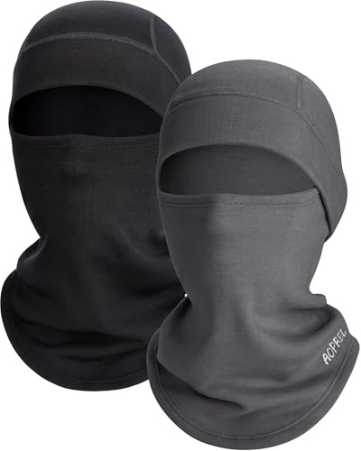 AOPREL Kinder Sturmhaube Winter Balaclava Modal-Wolle-Mix Skimaske | Multifunktional Winddicht Thermo Gesichtsmasken Schlupfmütze Sturmmaske Mütze mit Halswärmer für Jungen & Mädchen
