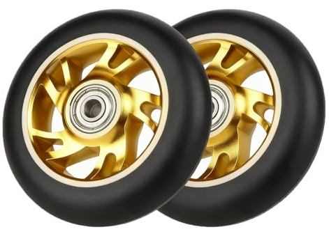 2 Stück Pro Stunt Scooter Rollen 100mm, Stunt Scooter Räder with ABEC-9 Bearings, Thickened PVC Replacement Wheels, Kompatibel für Meisten Stuntscooter & Kickscooter