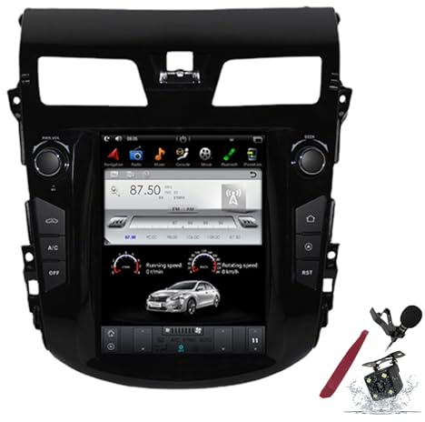PLKEQS Radio Voiture Android 15 Qualcomm pour N-issan Teana (2013) Unité Centrale Stéréo de Remplacement 9,7 Écran Tactile QLED avec Carplay, Navigation GPS, Lecteur Multimédia, DSP, SWC,K2 Pro