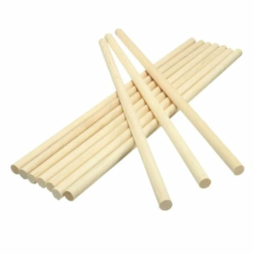 pinne, 10 st tallrunda trästavar räknepinnar pedagogiska pluggbyggmodell(4mm)