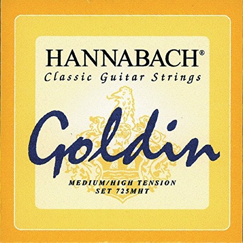 Hannabach Klassisk gitarrsträngar Serie 725 Medium/High Tension Goldin - 3er Bass Satz - 7257MHT